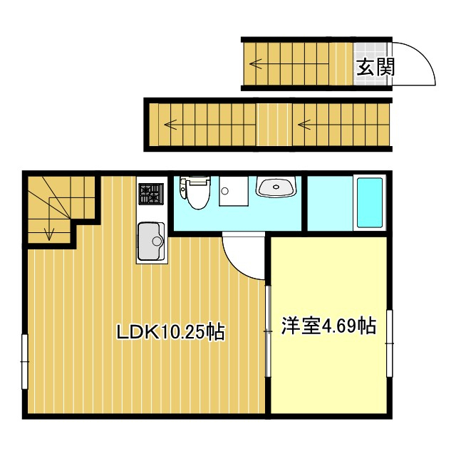 リベルテ村上 302号室 間取り