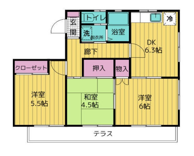 アーバンヒルズ習志野台 101号室 間取り
