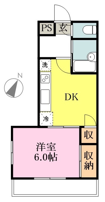 ビレッジ八千代台 201号室 間取り