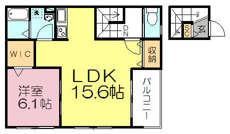 メゾンＳ・Ｅ八千代台 202号室 間取り
