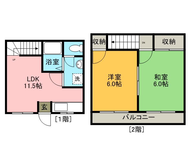 コウノハイツⅠ 103号室 間取り