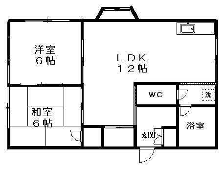 ビレッジ桜ヶ丘 201号室 間取り