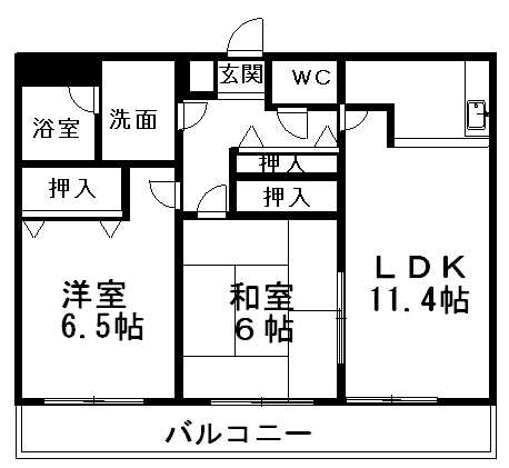フロラシオン 303号室 間取り