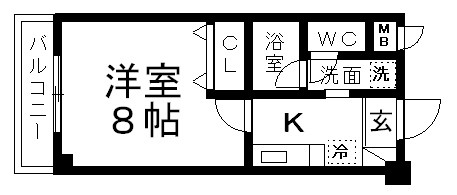 ソレイユ 206号室 間取り