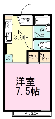 ロジュマンＢ 201号室 間取り
