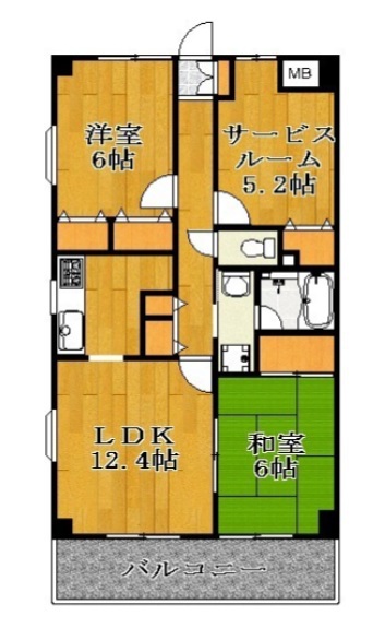 アレグリア芝山 108号室 間取り