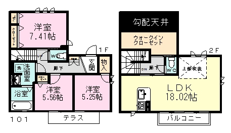 ＩＲＳＩＮＡ（イルシーナ） 101号室 間取り