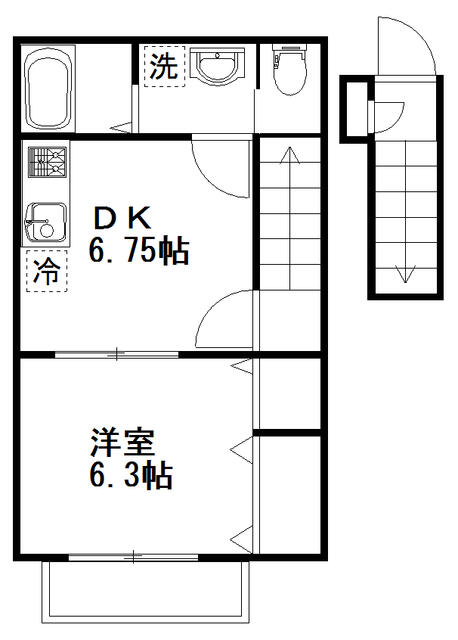クラスカ 205号室 間取り