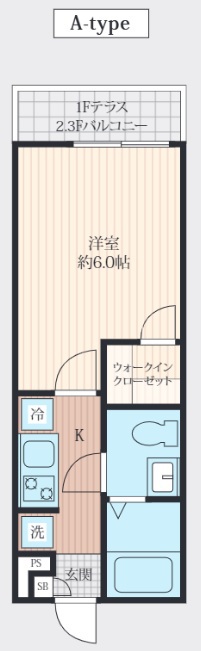 勝田台ガーデンテラス 203号室 間取り