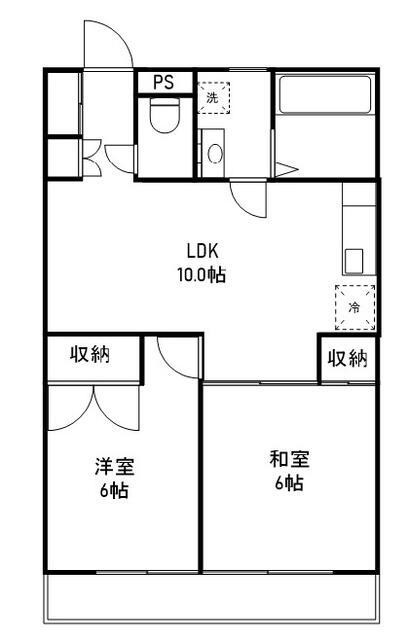 柴田コーポ 203号室 間取り