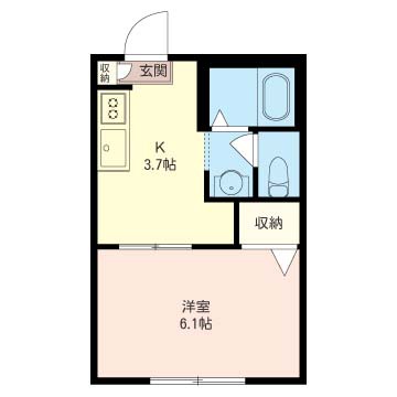 ベルビュー咲が丘 203号室 間取り