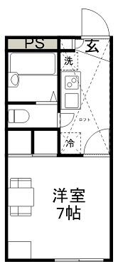 クレール八千代台 102号室 間取り