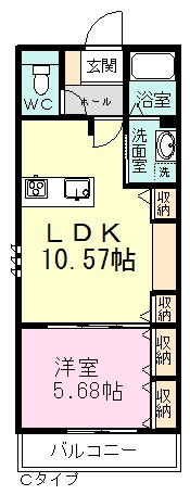 ＲｅｇａｒｏⅢ 205号室 間取り