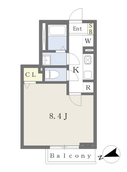 ＺＥＲＤＩＡ船橋 301号室 間取り