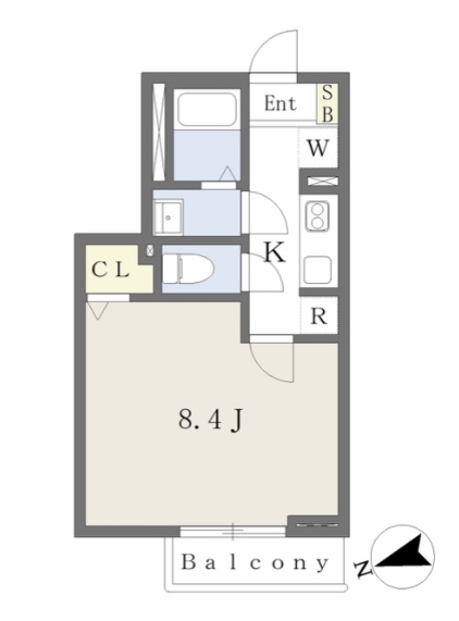 ＺＥＲＤＩＡ船橋 101号室 間取り