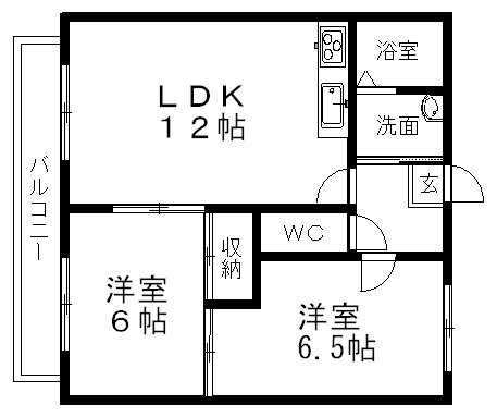 プランドールＡ棟 101号室 間取り