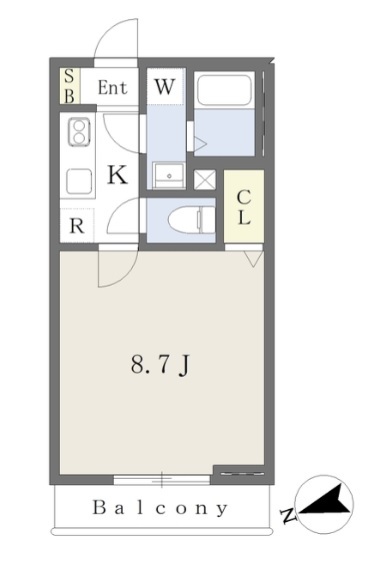ＺＥＲＤＩＡ船橋 302号室 間取り