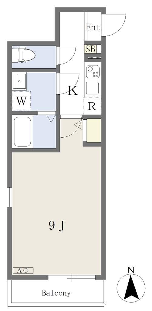 ＦＵＭＩＲＹ緑が丘 203号室 間取り