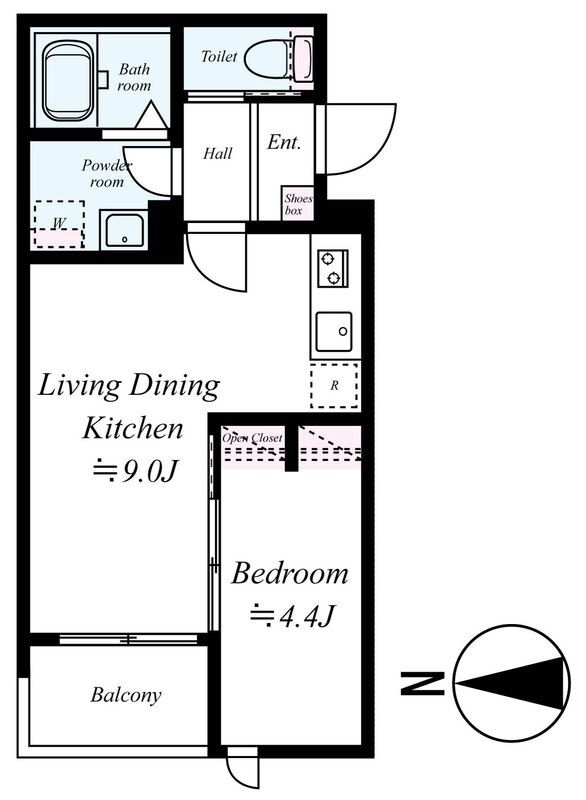 ＧＲＡＤＵＳ八千代中央Ⅱ 202号室 間取り