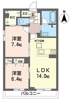 トラストメゾン白木蓮Ⅱ 105号室 間取り