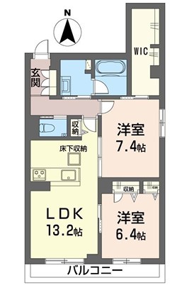 トラストメゾン白木蓮Ⅱ 103号室 間取り