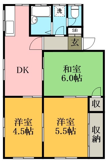 スカイハイツ井野 102号室 間取り