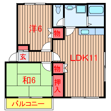 グリーンヒル習志野 203号室 間取り