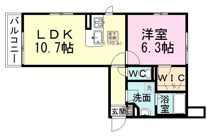 プランドール坪井Ｃ 203号室 間取り