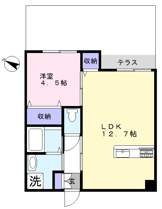 ＳＯＮＯＲＡ滝不動 102号室 間取り