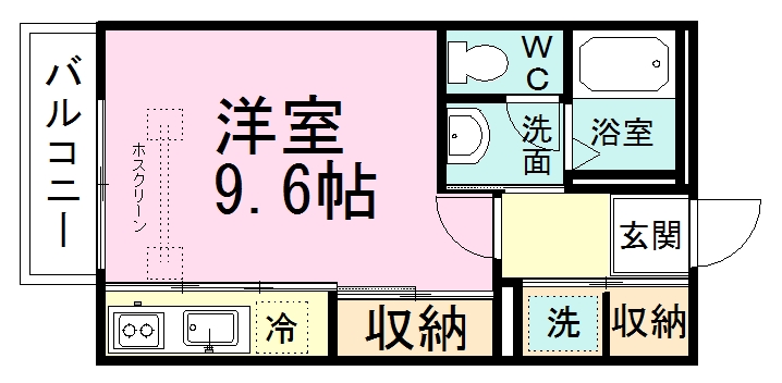 ホワイトコート 105号室 間取り