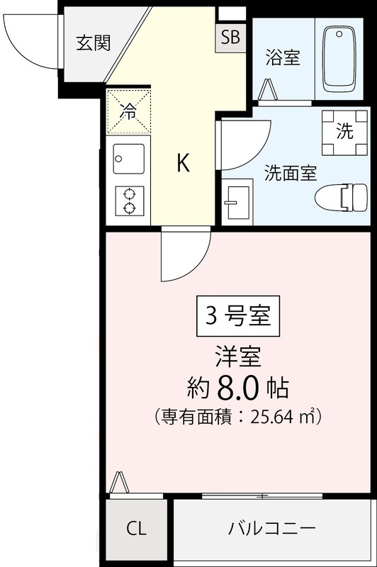 ＳＲ北習志野 103号室 間取り