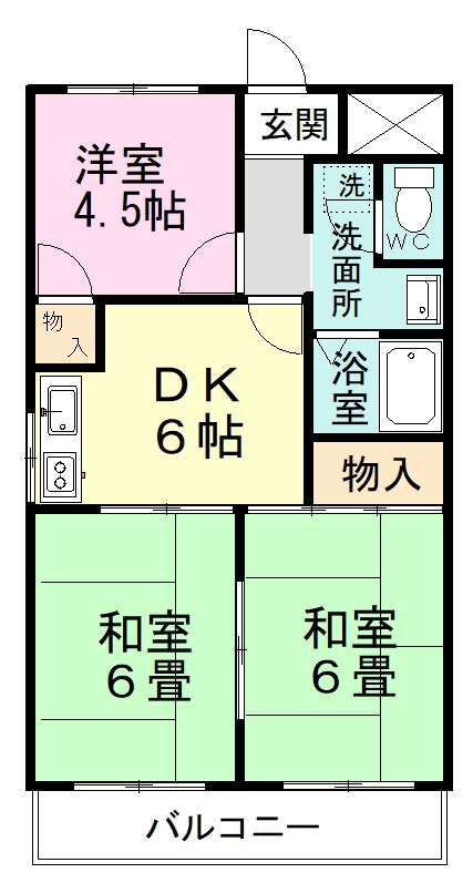 磯部マンション 105号室 間取り