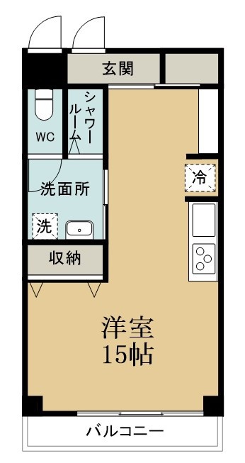 エメラルドハイム 301号室 間取り