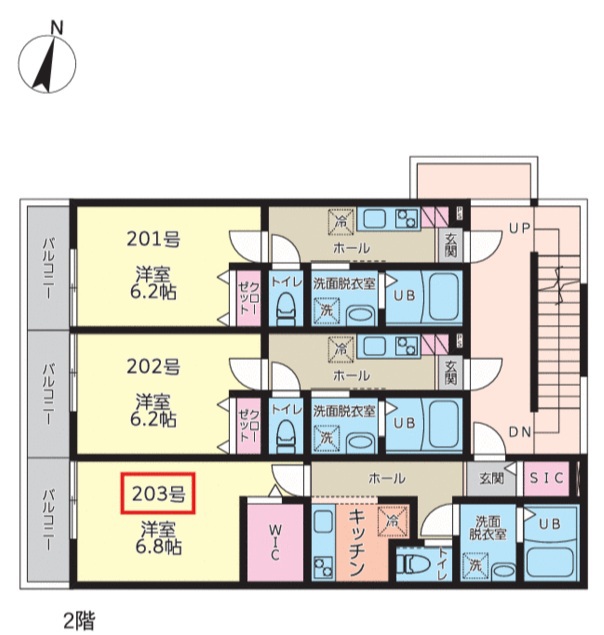 アイフラット 203号室 間取り