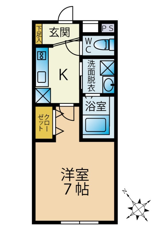 ル・シアン前原西 202号室 間取り