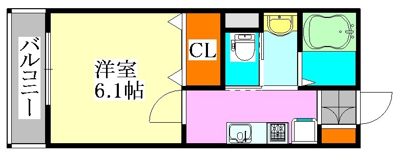 Ｖｅｒｔ 202号室 間取り