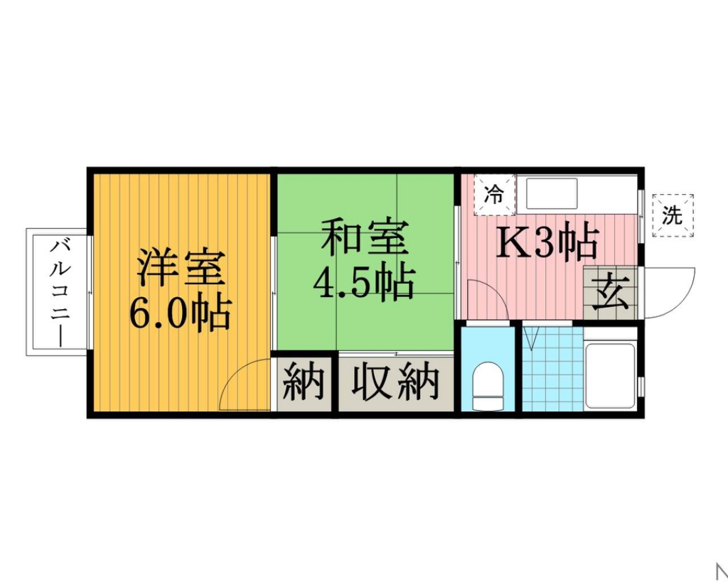 エメラルドハイツ 201号室 間取り