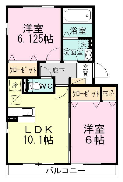 Ｅｓｐｅｒａｎｚａ 103号室 間取り