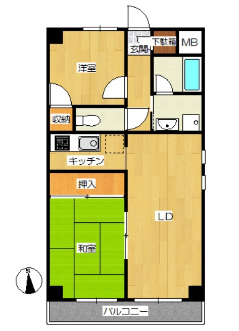ライトコア前原 403号室 間取り