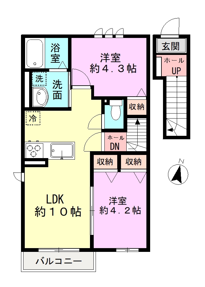 仮）ハイムメゾンＬＳ佐倉 201号室 間取り
