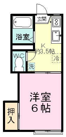 サンコスモＫ 203号室 間取り