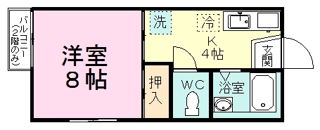 メゾンエスポワールⅡ 201号室 間取り