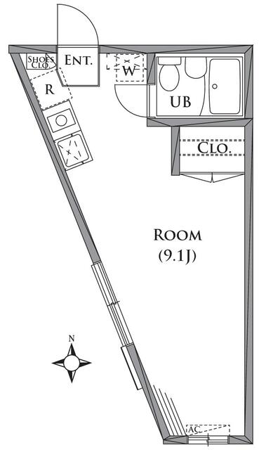 スカイハイツ 205号室 間取り