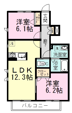 グランステージⅢ 102号室 間取り