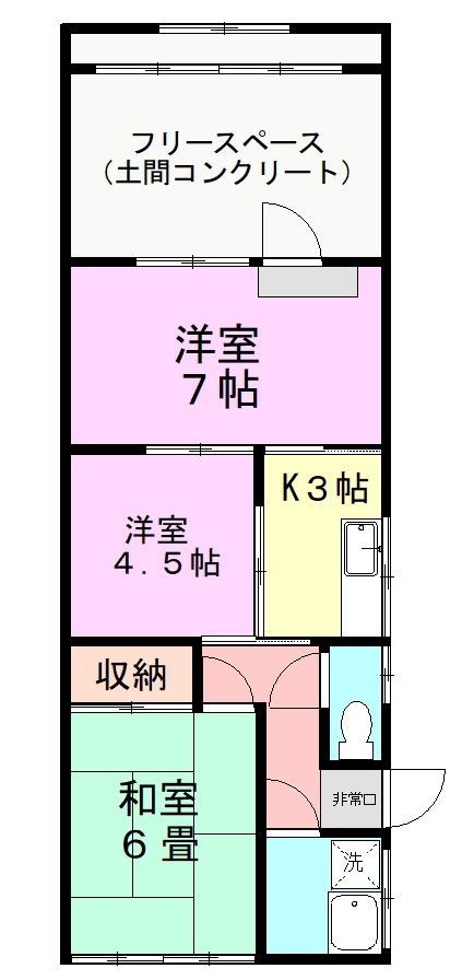 フォーブルハウス石川 102号室 間取り