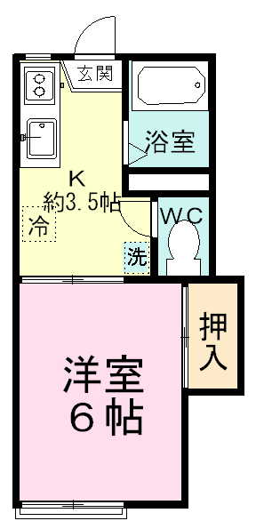サンコスモＫ 102号室 間取り