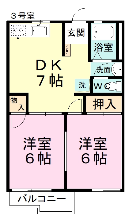クレフォートＭ 203号室 間取り