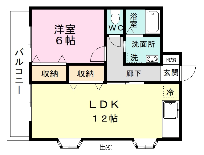 楽屋ハイツ 201号室 間取り
