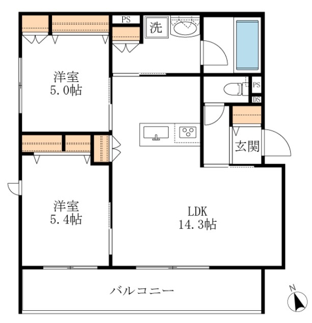 Ｌｉｃｈｔｇｌａｎｚ本郷町 202号室 間取り