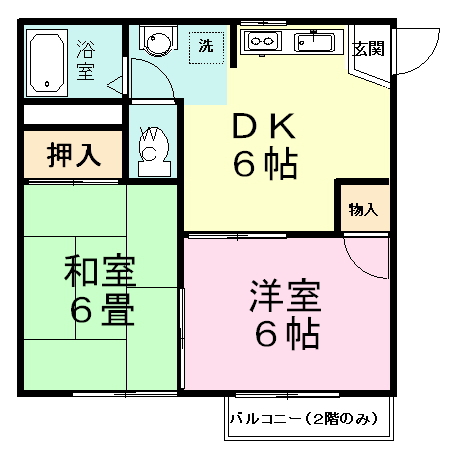 パークサイド金杉 202号室 間取り